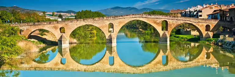 Romanesque bridge At Puente la Reina, Spain