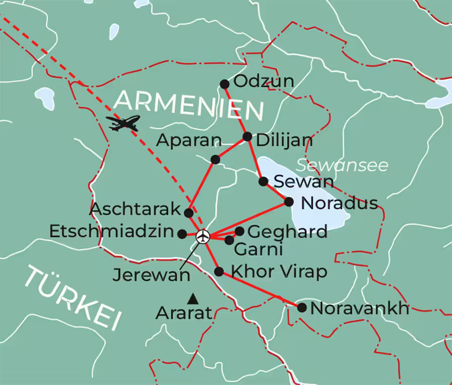 Landkarte der Route AMI01