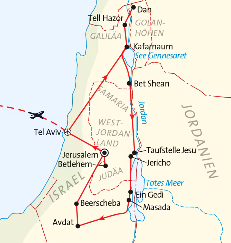 Landkarte der Route HLI04